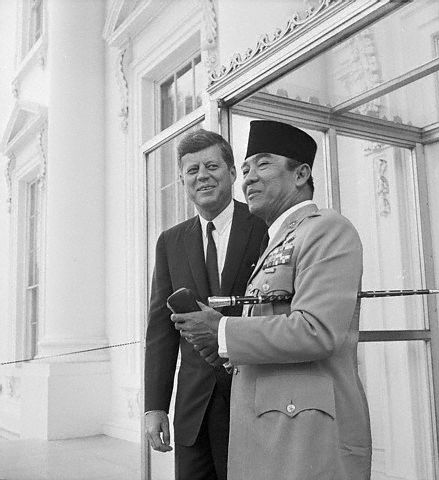 President Kennedy Greets President Sukarno