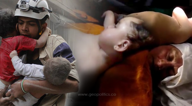White Helmets’ Macabre Manipulation of Dead Children, Staged Chemical Attack | SWEDHR