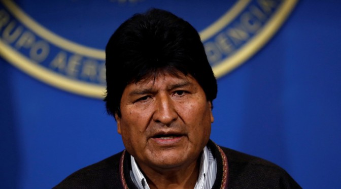 4th-termer Bolivian President Evo Morales Resigns Amidst Military Pressure